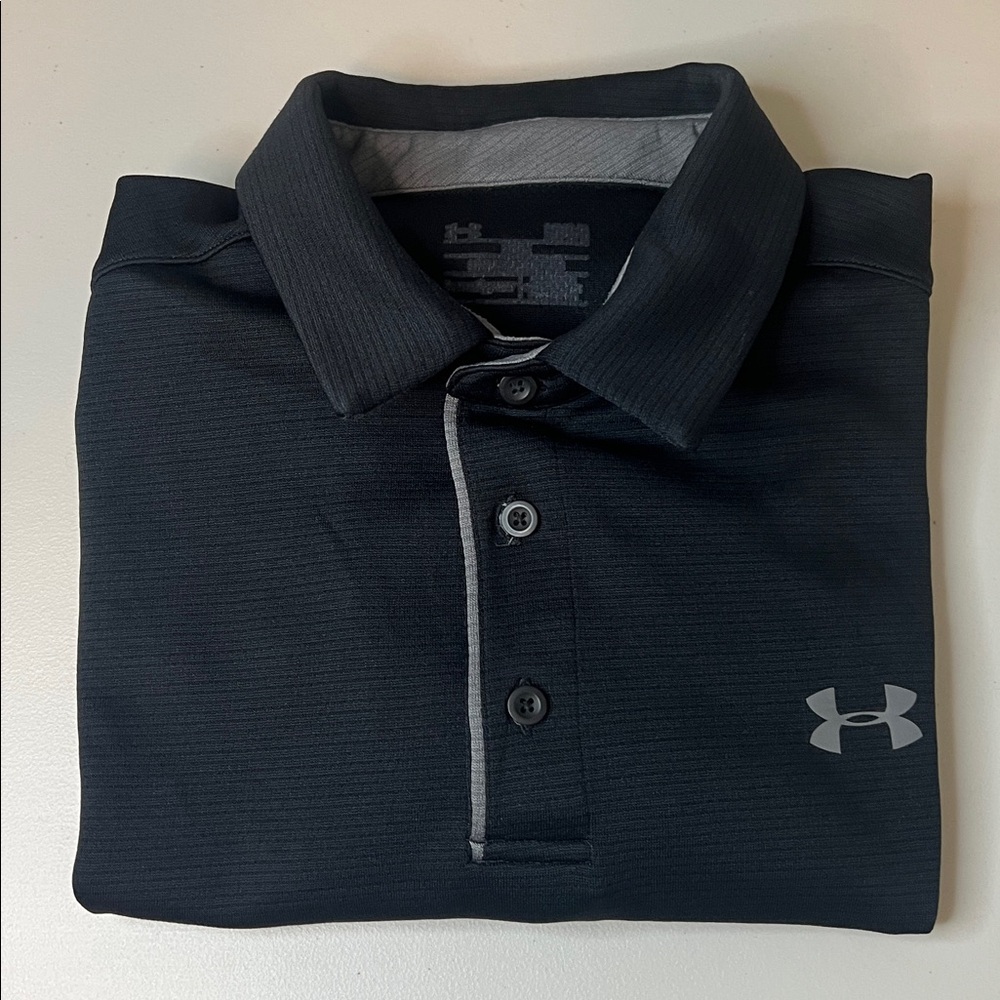 Under Armour Black Polo Size Large